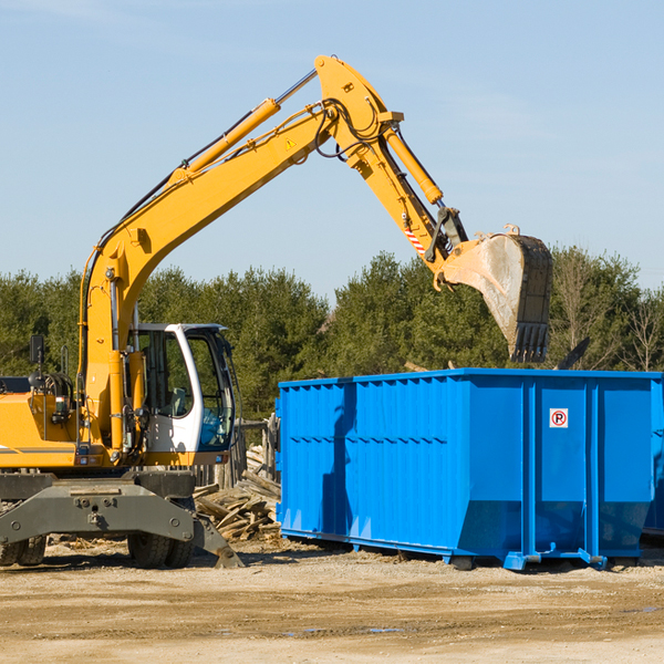 are there any restrictions on where a residential dumpster can be placed in Billingsley AL